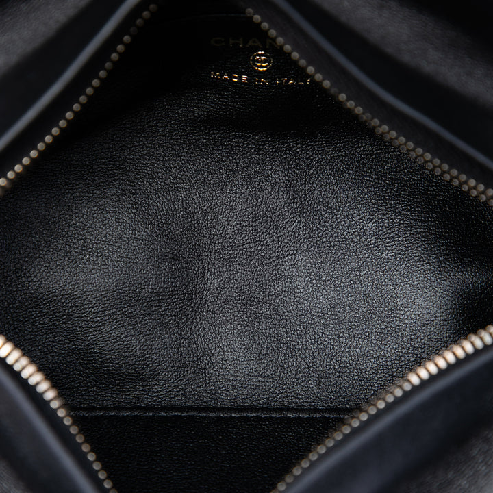 Chanel CC Matelassé Velours Cristal Wristlet Pochette