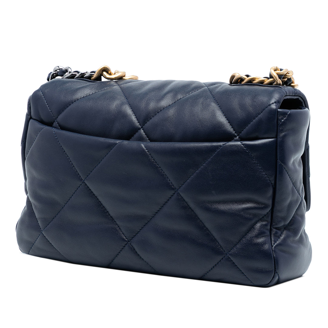 Chanel Large Cuir d’agneau 19 à rabat