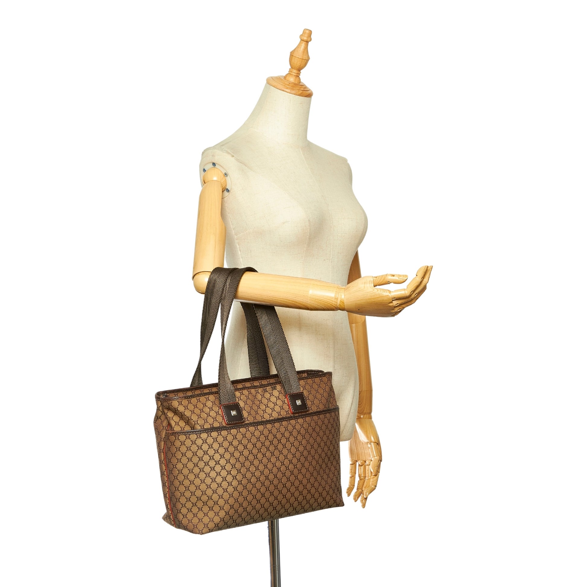 Macadam Canvas Handbag Brown - Gaby Paris