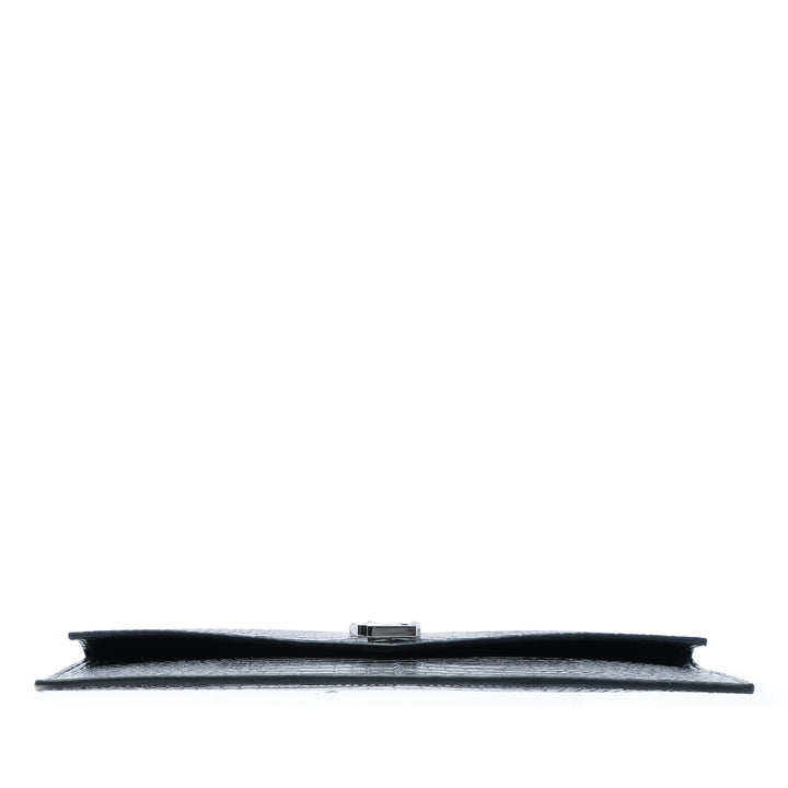 Croc embossé Uptown Pochette Noir