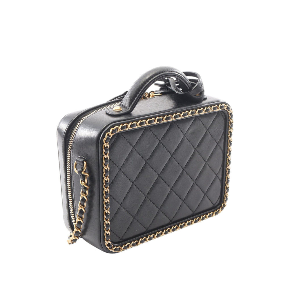 Chanel CC Filigree Vanity Petit Cuir d'agneau Noir – vue 2 – GABY PARIS