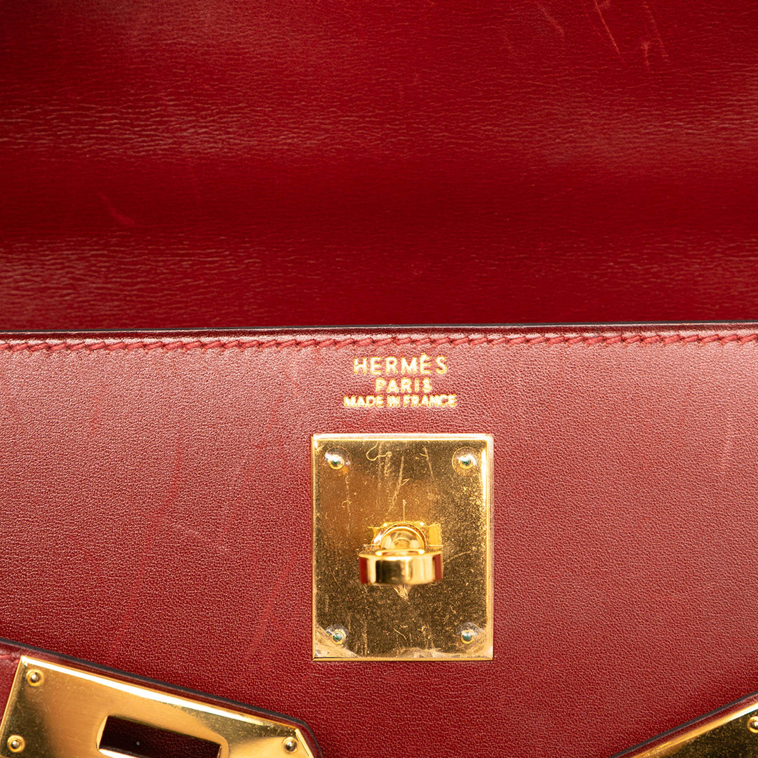 Hermès Boîte Veau Kelly Retourne 32 Rouge
