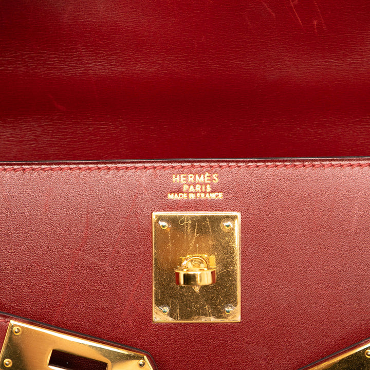 Hermès Boîte Veau Kelly Retourne 32 Rouge