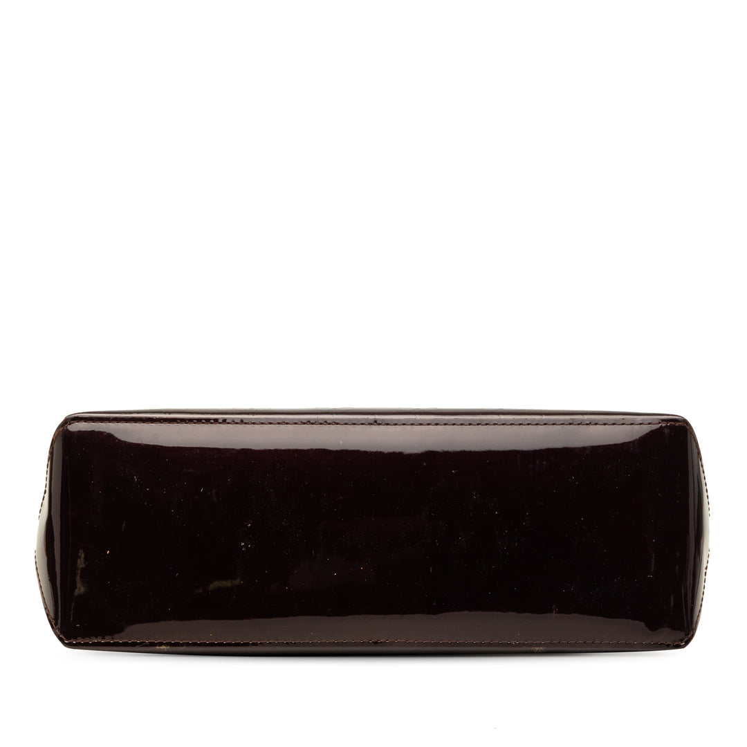 Louis Vuitton Sac à main Wilshire Monogram PM Cuir verni Violet – vue 3 – GABY PARIS