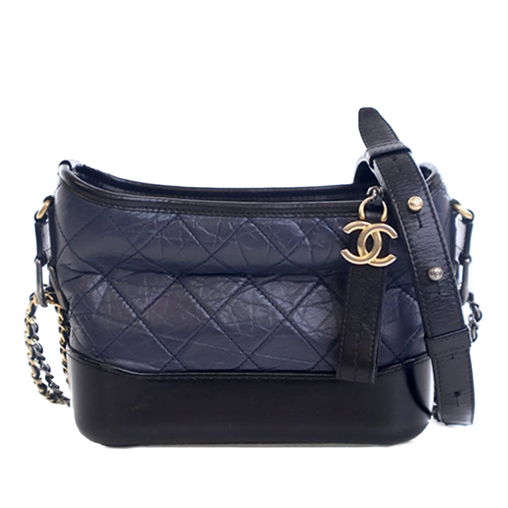 Chanel Small Bicolor vieilli Cuir de veau Gabrielle Sac porté croisé