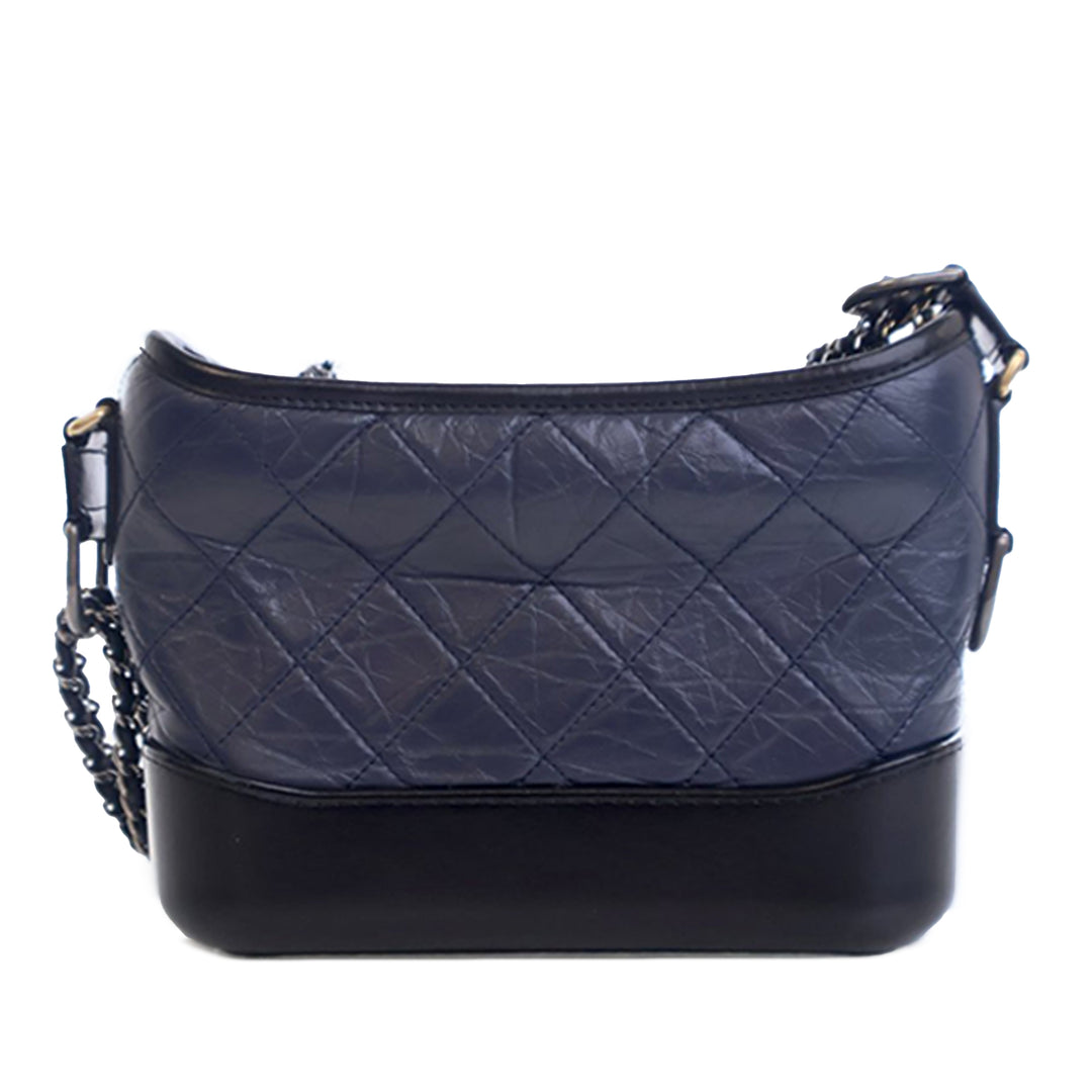 Chanel Small Bicolor vieilli Cuir de veau Gabrielle Sac porté croisé