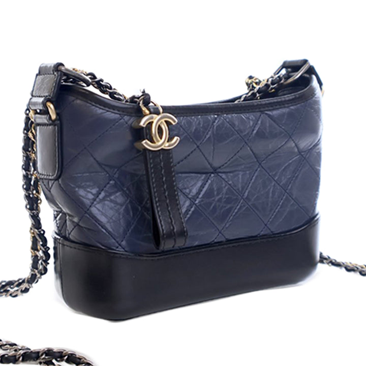 Chanel Small Bicolor vieilli Cuir de veau Gabrielle Sac porté croisé
