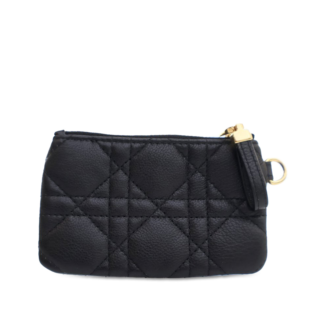 Dior Supple Calfskin Cannage Caro Multifunctional Pouch Black - GABY PARIS