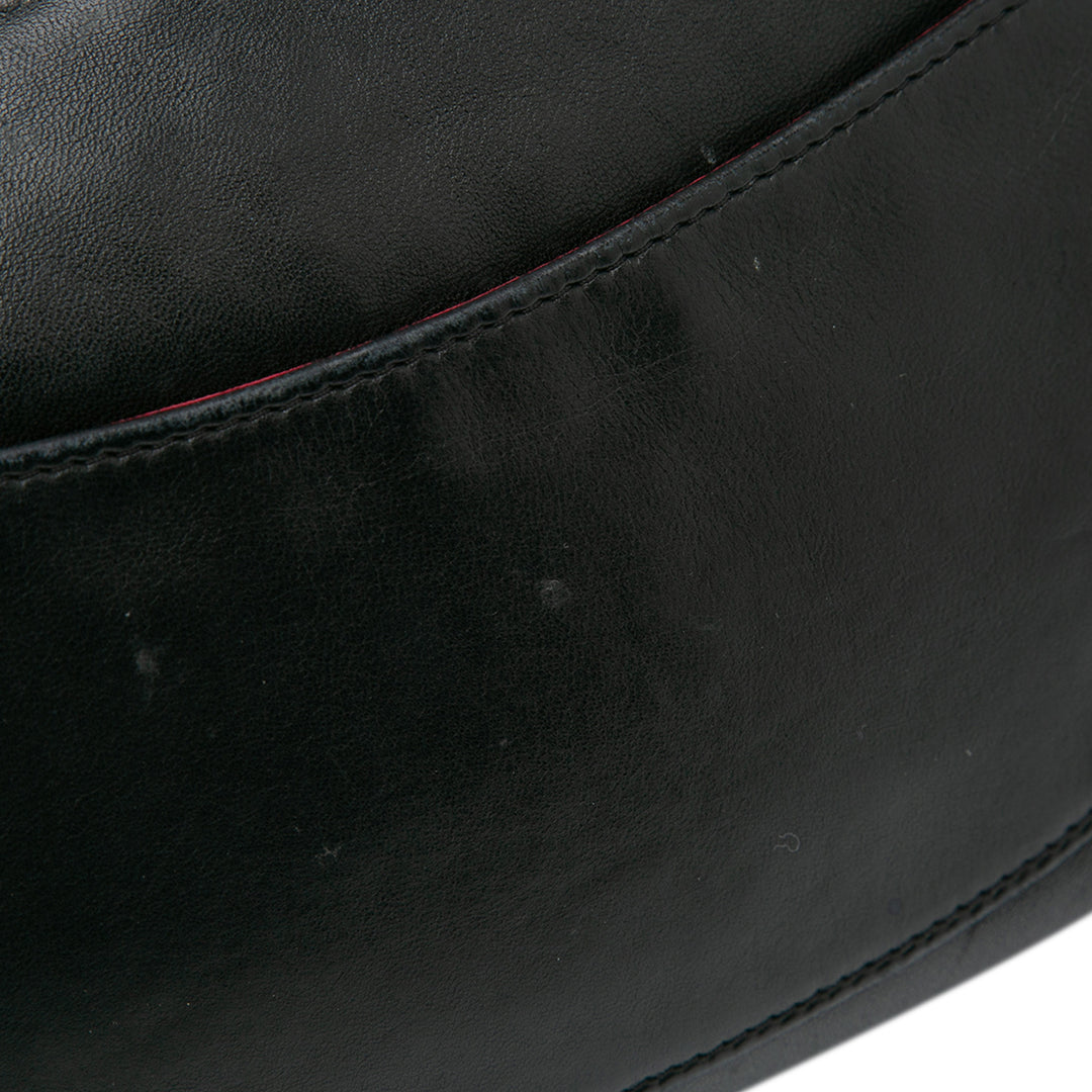 Lambskin and Tweed Camellia Petals Flap Black - Gaby Paris