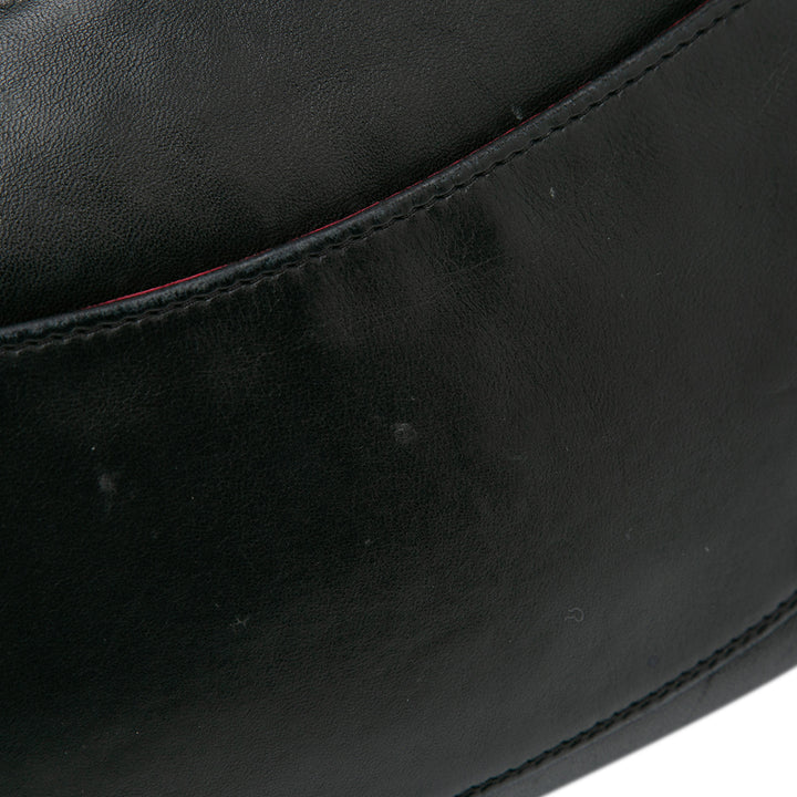 Lambskin and Tweed Camellia Petals Flap Black - Gaby Paris