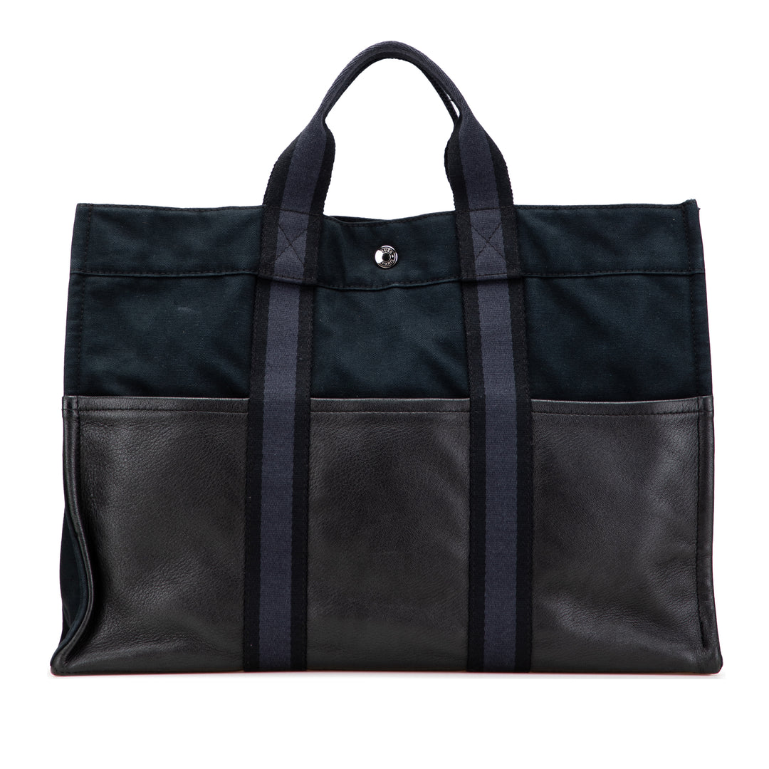 Canvas and Leather Fourre Tout MM Blue - Gaby Paris