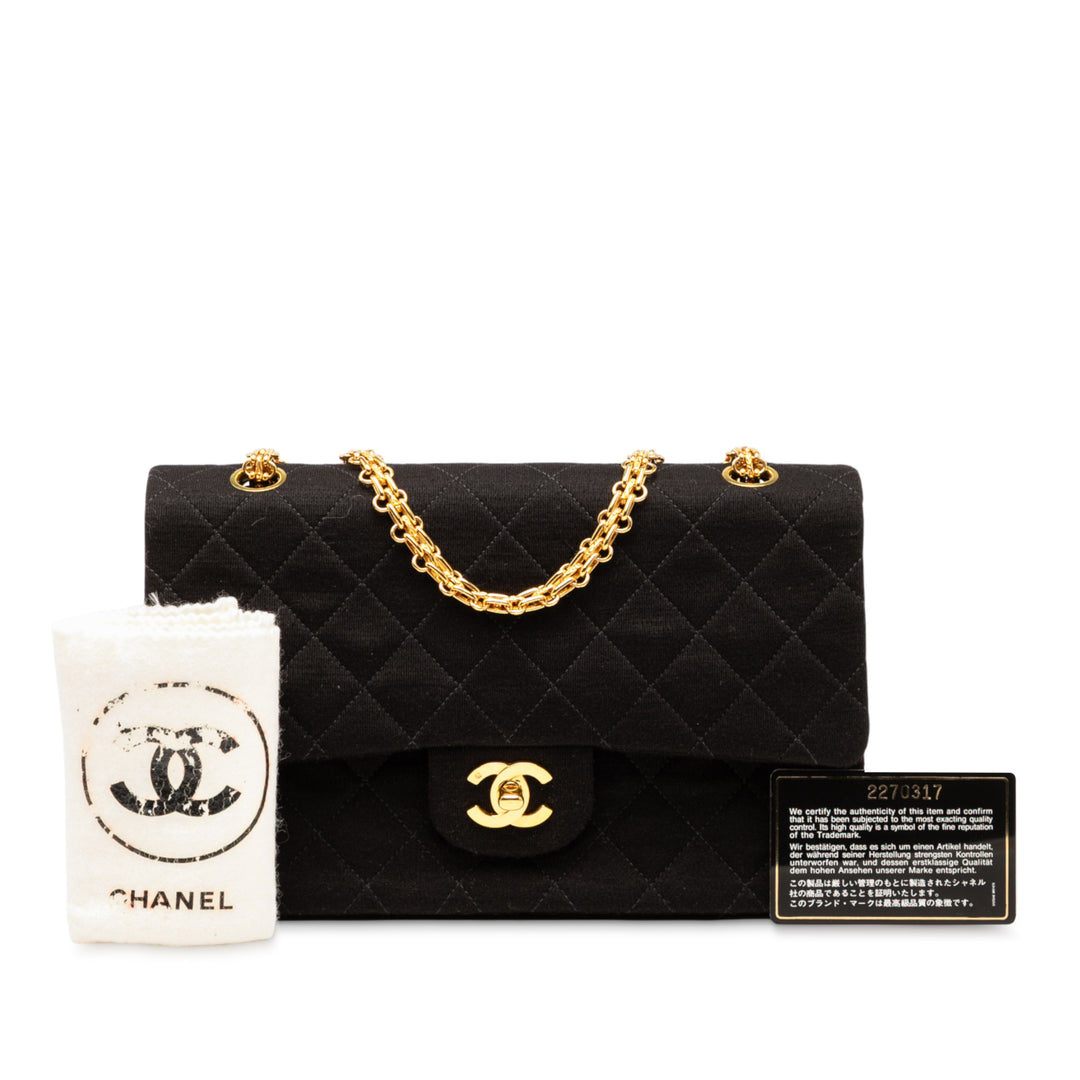 Chanel Medium Classic Jersey Bijoux Chain Double rabat Noir – GABY PARIS Authentique