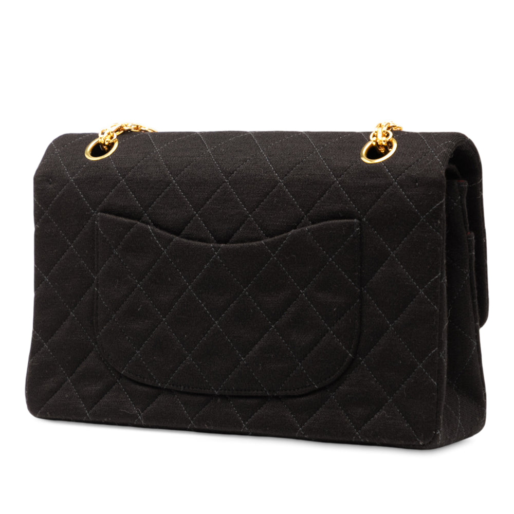 Chanel Medium Classic Jersey Bijoux Chain Double rabat Noir – GABY PARIS Authentique