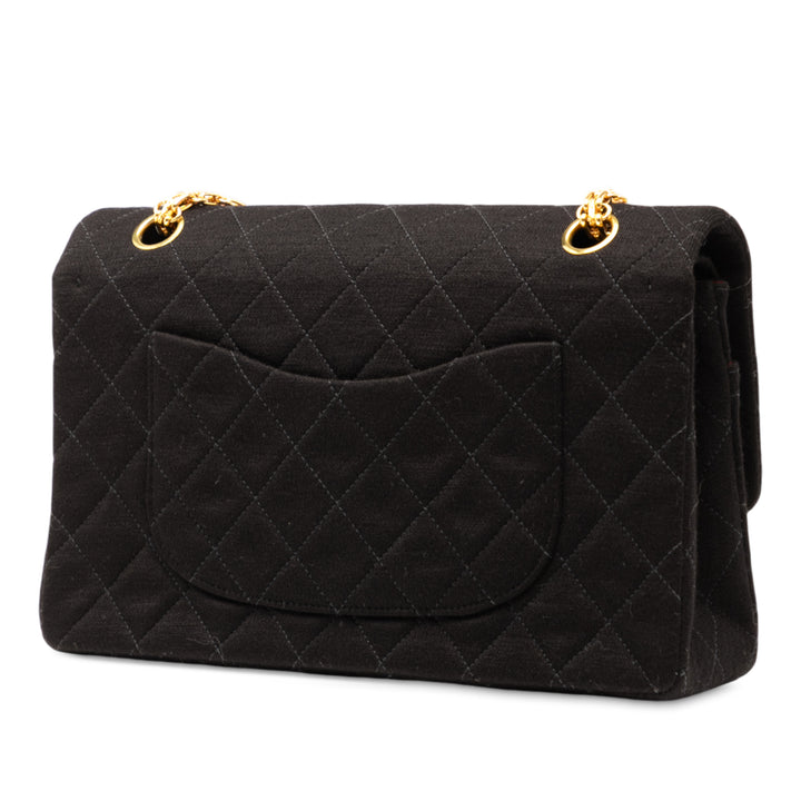 Chanel Medium Classic Jersey Bijoux Chain Double rabat Noir – GABY PARIS Authentique