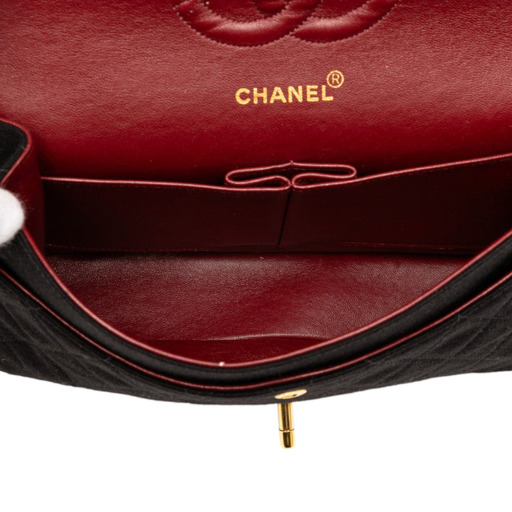 Chanel Medium Classic Jersey Bijoux Chain Double rabat Noir – GABY PARIS Authentique