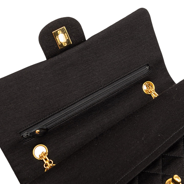 Chanel Medium Classic Jersey Bijoux Chain Double rabat Noir – GABY PARIS Authentique
