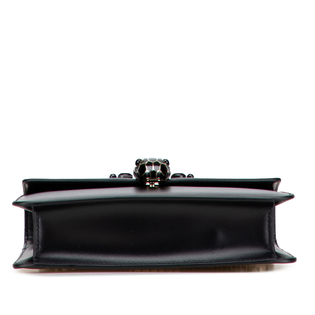 Bvlgari Embellished Cuir de veau Serpenti Forever Sac porté croisé Noir