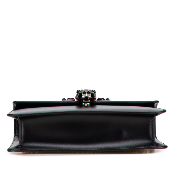 Bvlgari Embellished Cuir de veau Serpenti Forever Sac porté croisé Noir