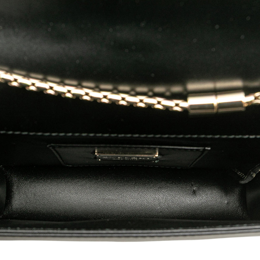 Bvlgari Embellished Cuir de veau Serpenti Forever Sac porté croisé Noir