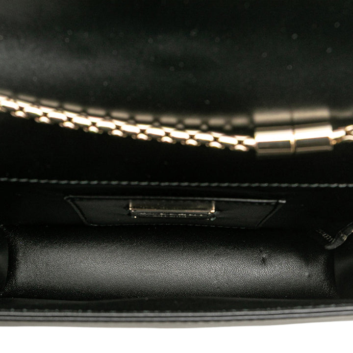 Bvlgari Embellished Cuir de veau Serpenti Forever Sac porté croisé Noir