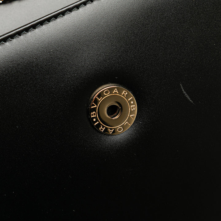 Bvlgari Embellished Cuir de veau Serpenti Forever Sac porté croisé Noir
