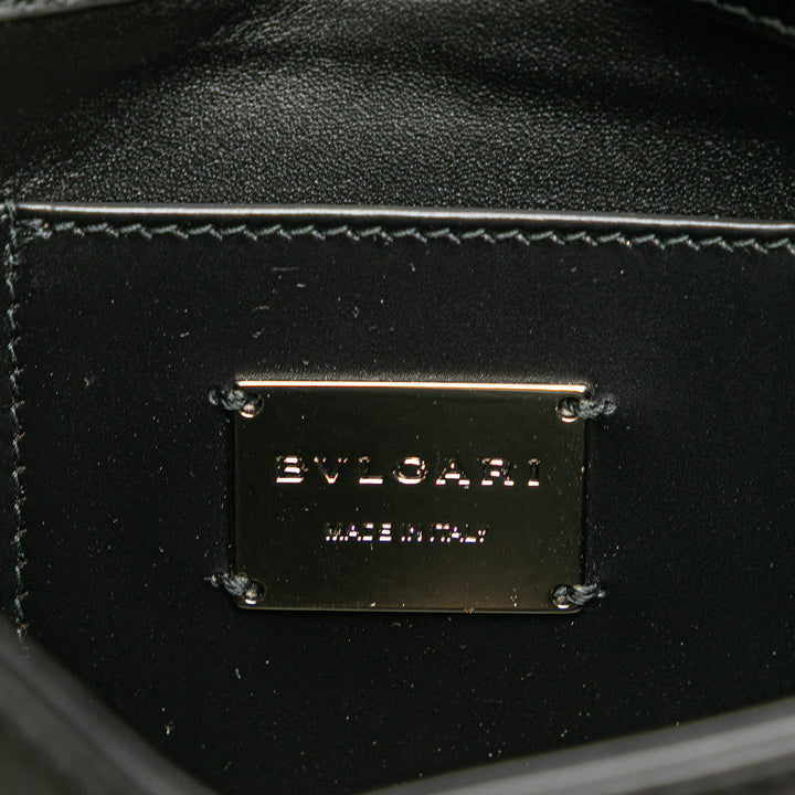 Bvlgari Embellished Cuir de veau Serpenti Forever Sac porté croisé Noir