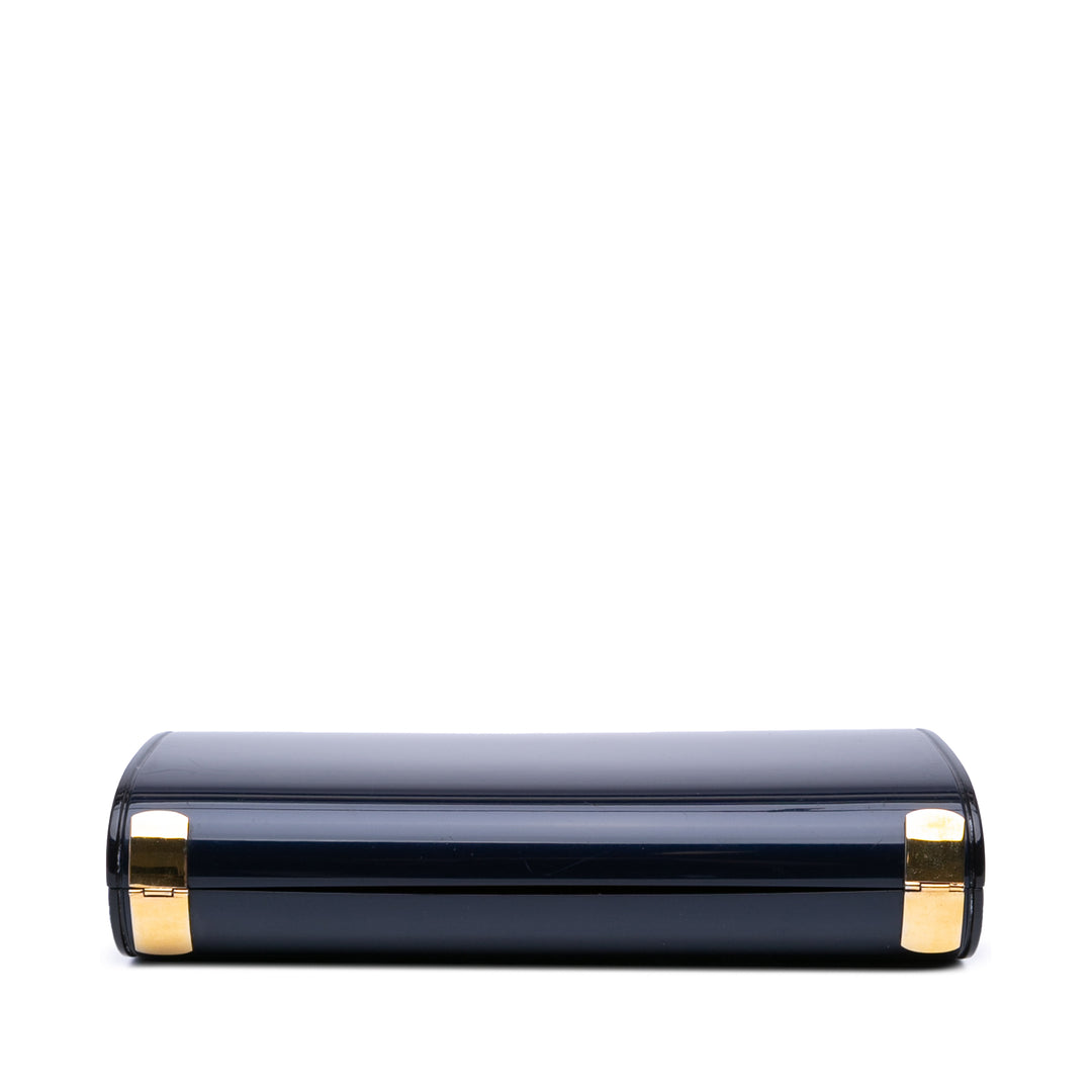 Classic PVC Evening Clutch Blue - Gaby Paris