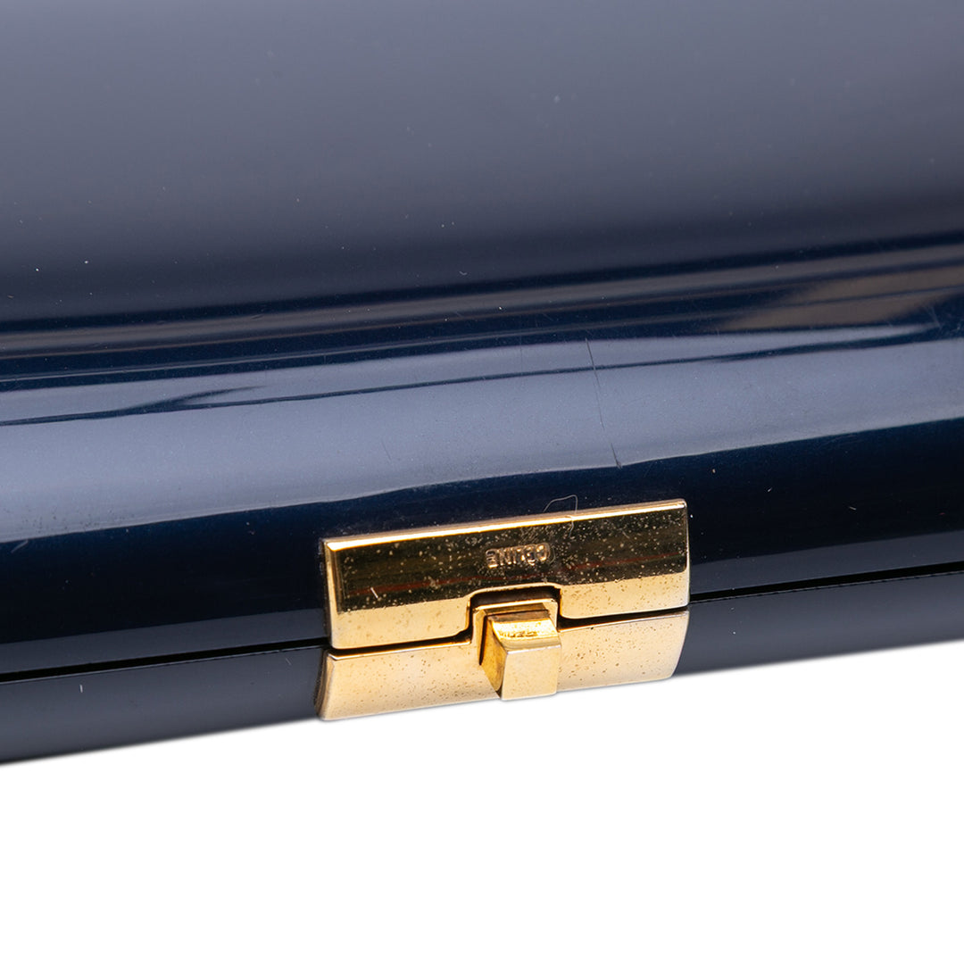 Classic PVC Evening Clutch Blue - Gaby Paris