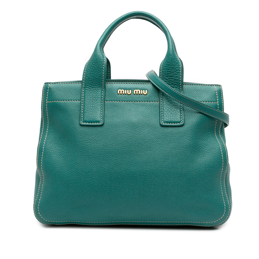 Vitello Caribou Satchel Blue - Gaby Paris