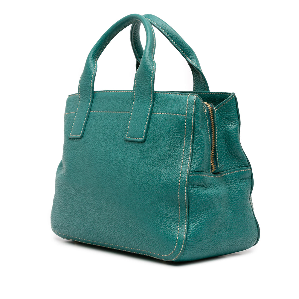 Vitello Caribou Satchel Blue - Gaby Paris