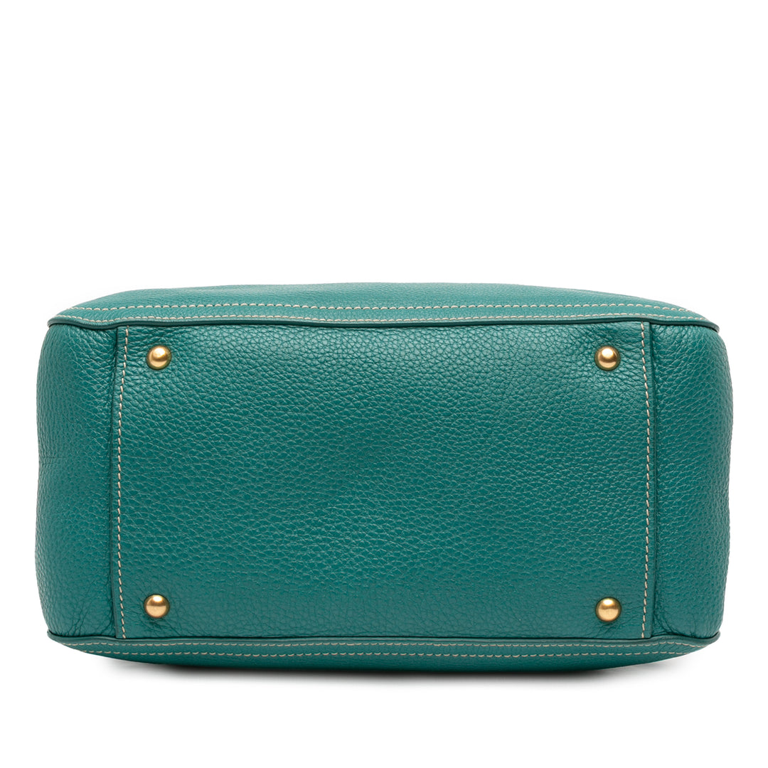 Vitello Caribou Satchel Blue - Gaby Paris