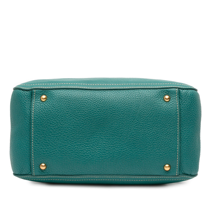 Vitello Caribou Satchel Blue - Gaby Paris