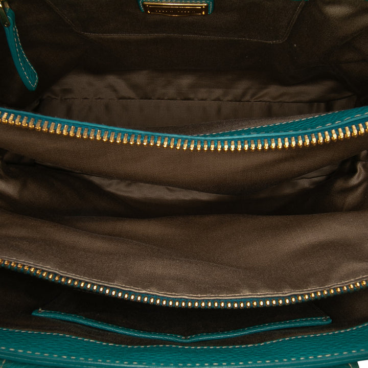Vitello Caribou Satchel Blue - Gaby Paris