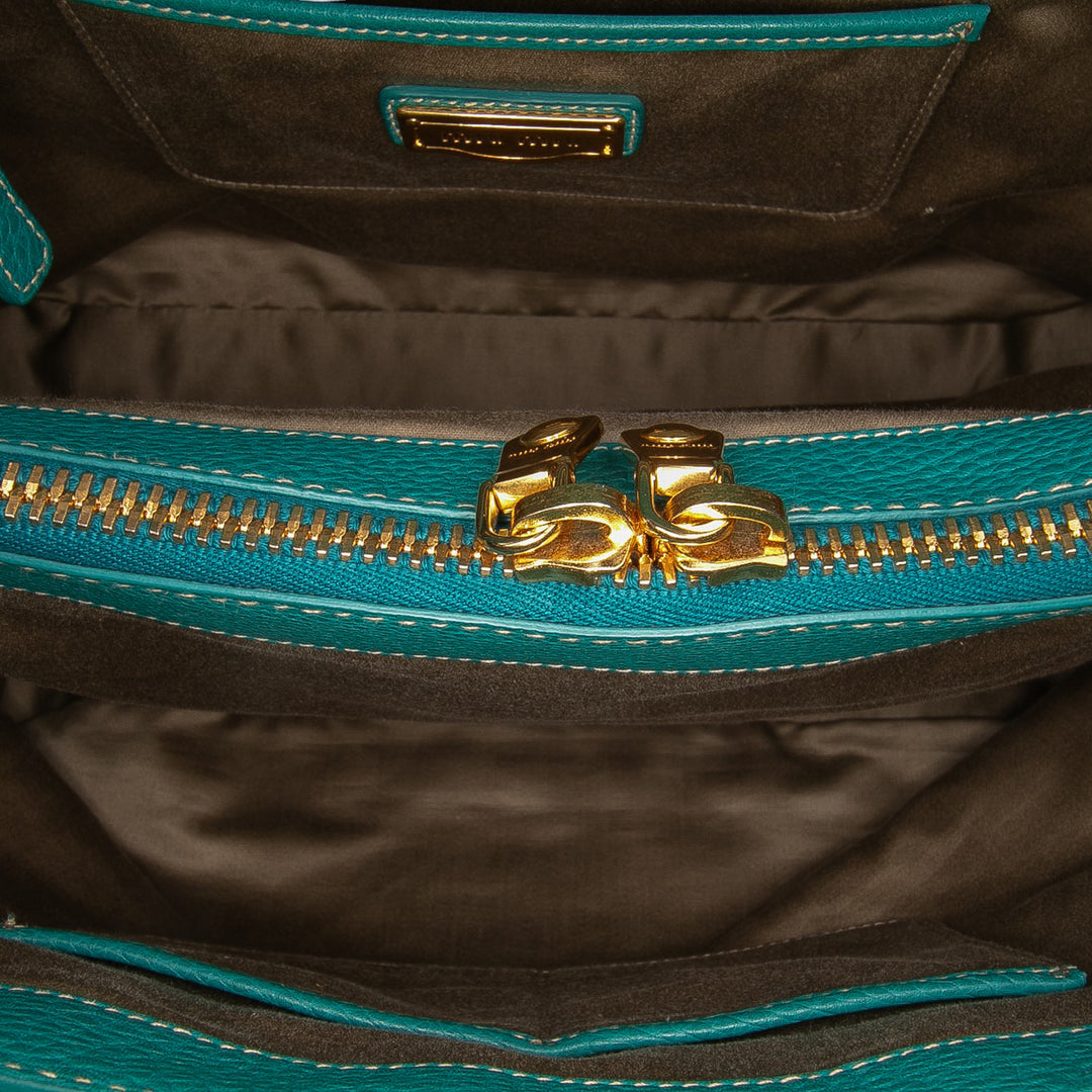 Vitello Caribou Satchel Blue - Gaby Paris