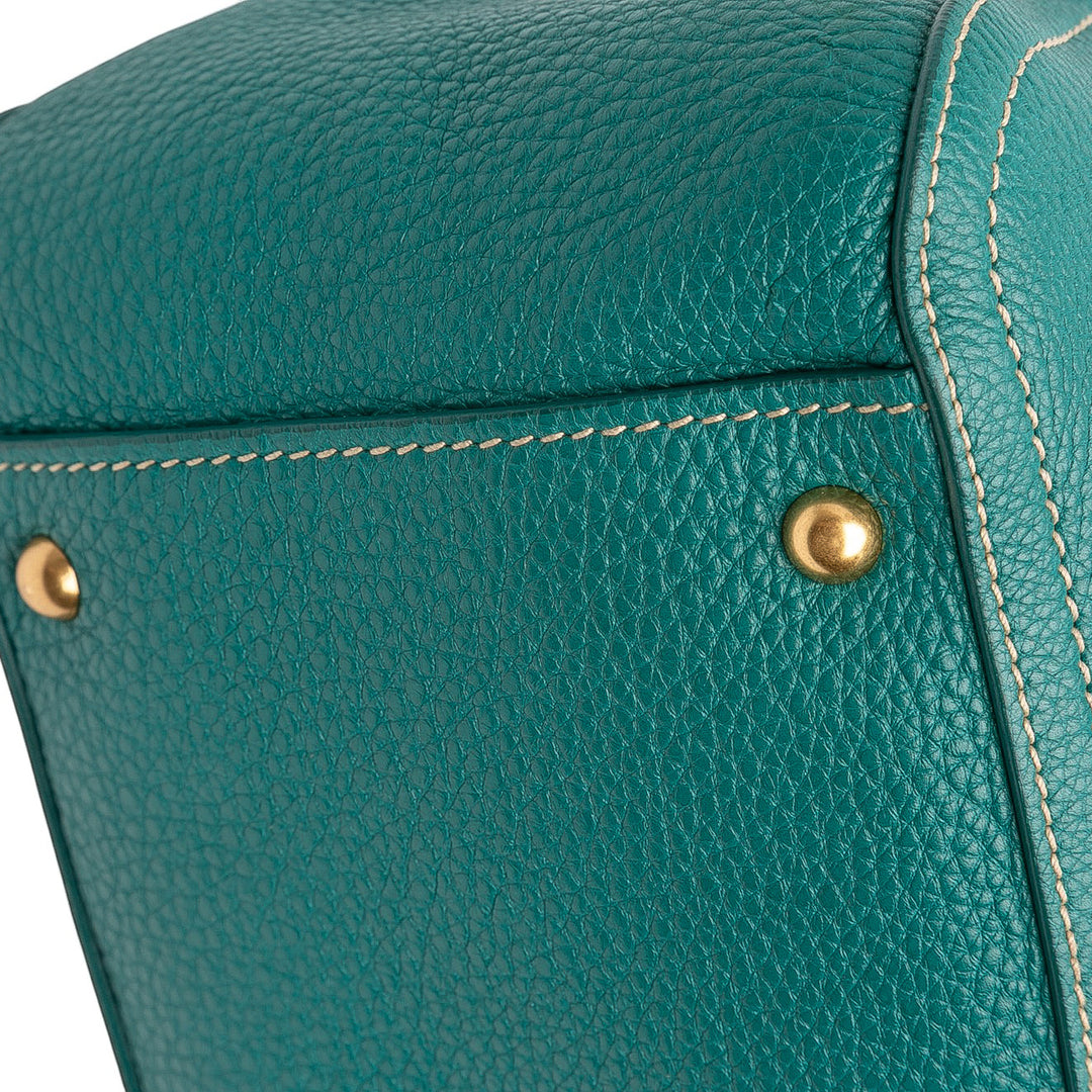 Vitello Caribou Satchel Blue - Gaby Paris