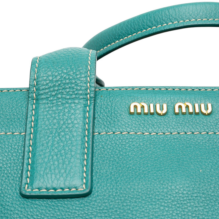 Vitello Caribou Satchel Blue - Gaby Paris