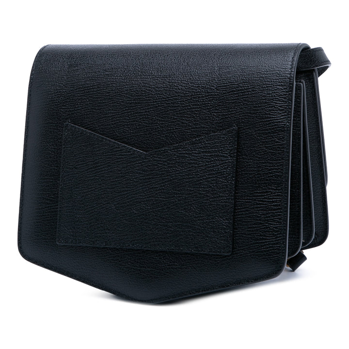 ALAÏA Medium Textured Cuir de veau Le Papa Sac porté croisé Noir