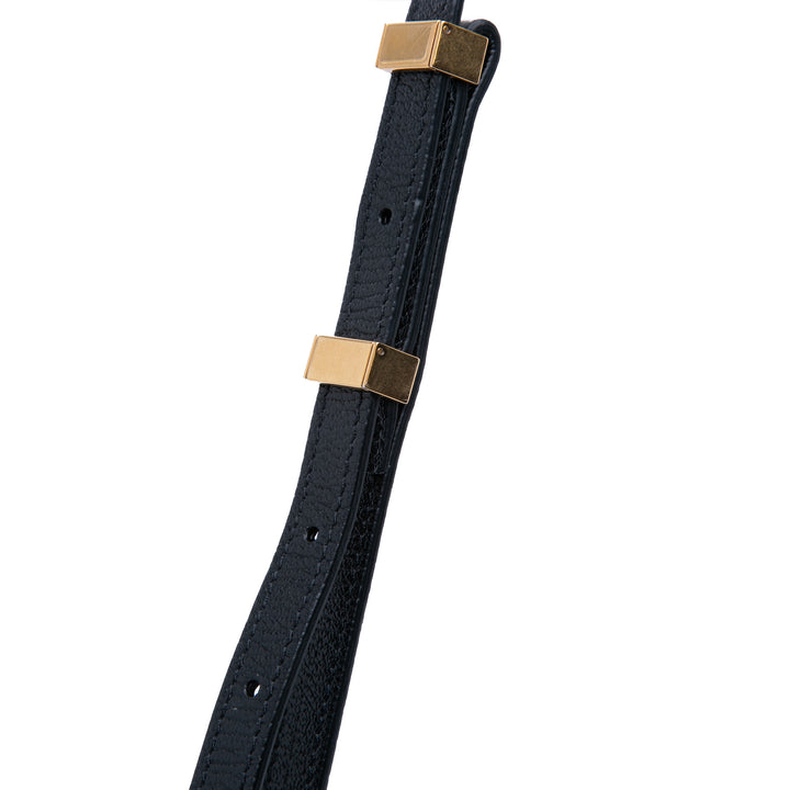 ALAÏA Medium Textured Cuir de veau Le Papa Sac porté croisé Noir