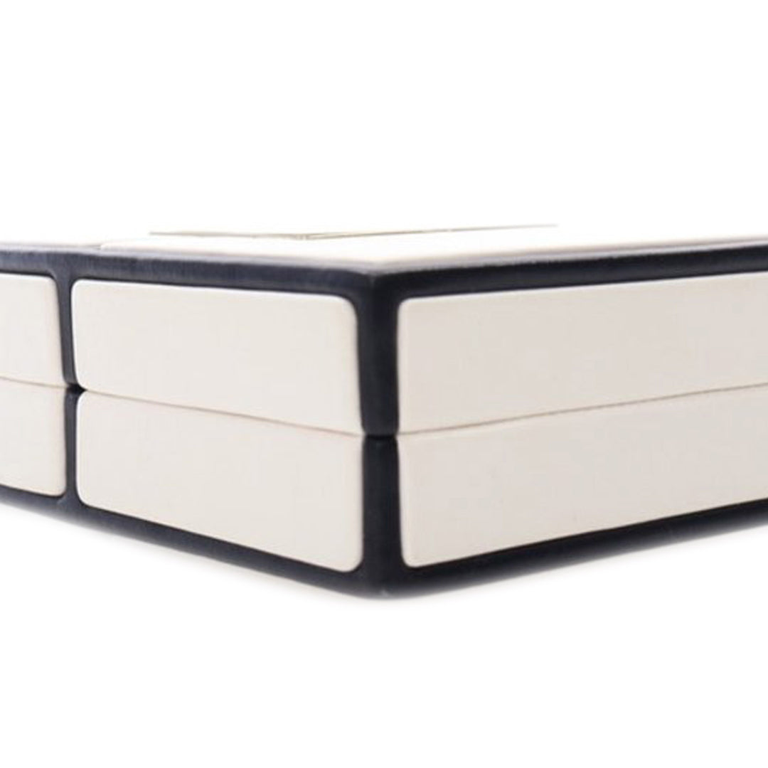 Calfskin Chanel No.5 Perfume Box Evening Clutch White - Gaby Paris