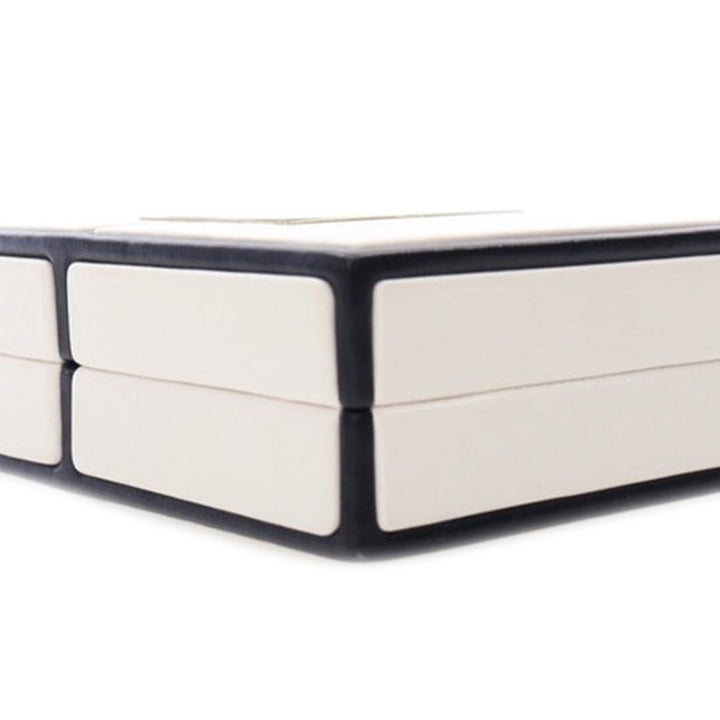 Calfskin Chanel No.5 Perfume Box Evening Clutch White - Gaby Paris