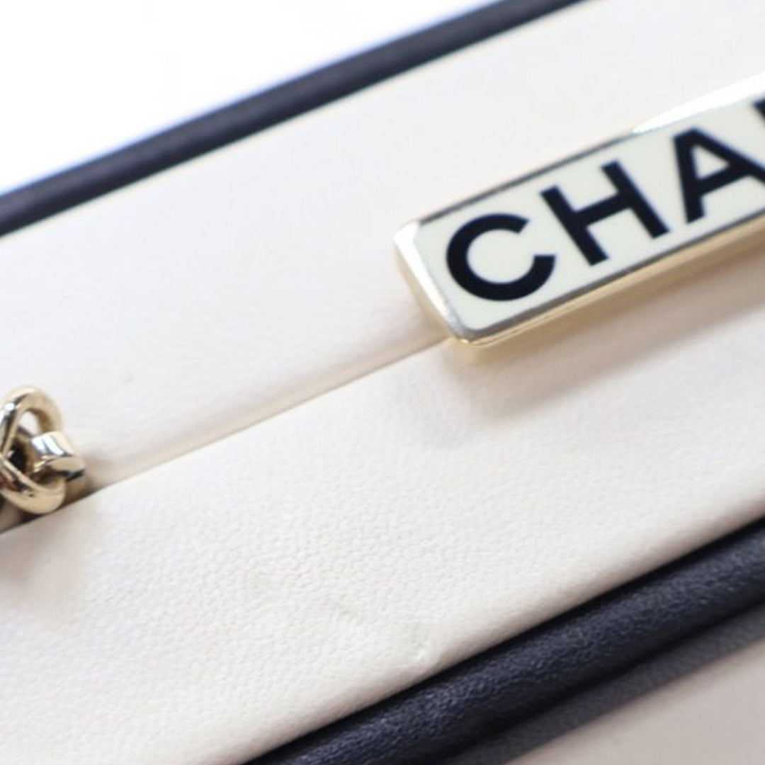 Calfskin Chanel No.5 Perfume Box Evening Clutch White - Gaby Paris