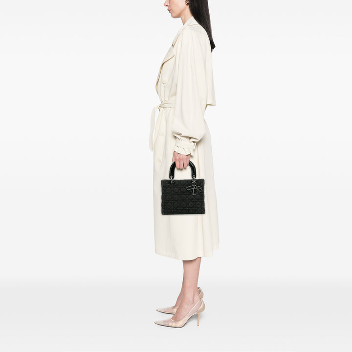 Dior Medium Jean Cannage Lady Dior Noir