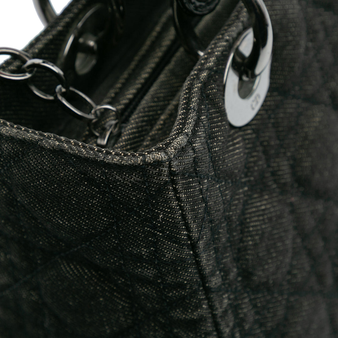 Dior Medium Jean Cannage Lady Dior Noir