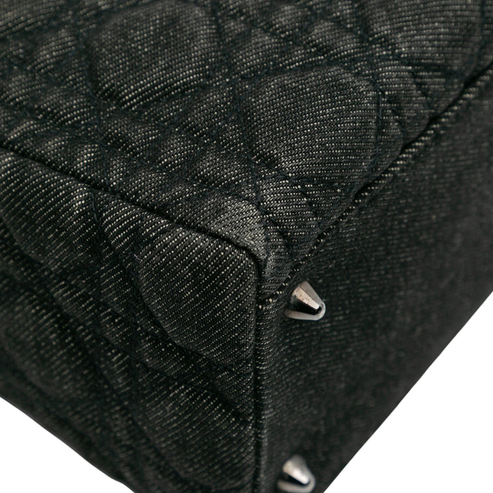 Dior Medium Jean Cannage Lady Dior Noir