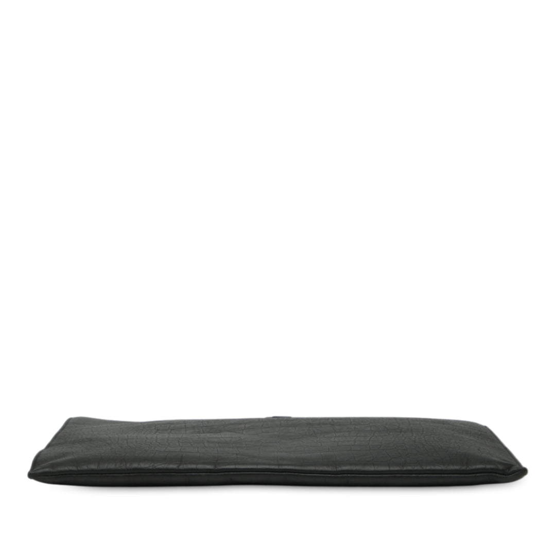 Saint Laurent Croc embossé Cuir Monogram Pochette