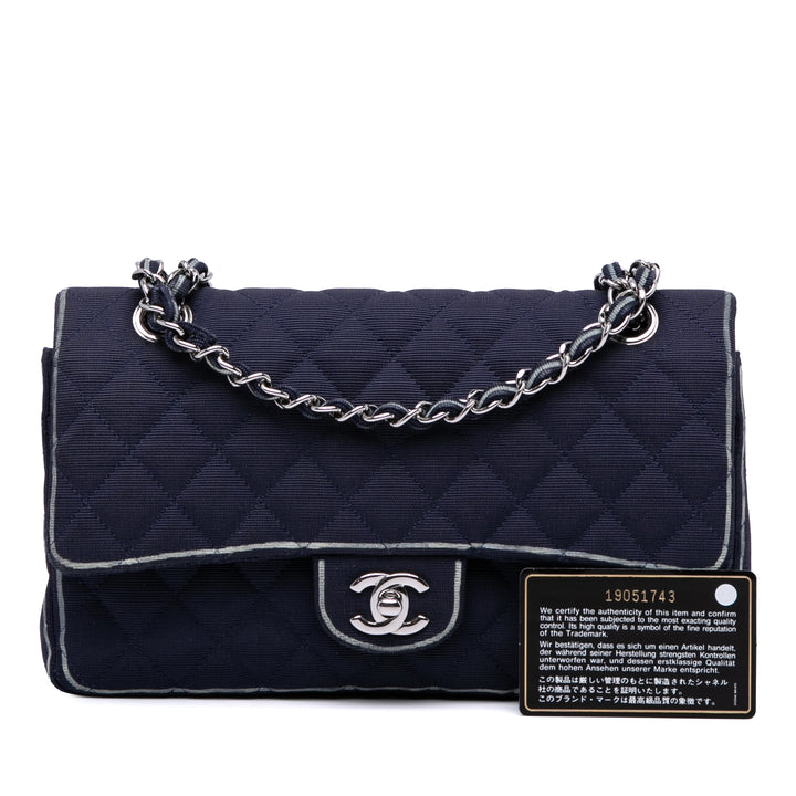 Chanel Medium Classic Printed Grosgrain Double rabat