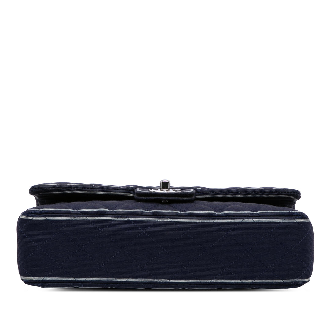 Chanel Medium Classic Printed Grosgrain Double rabat