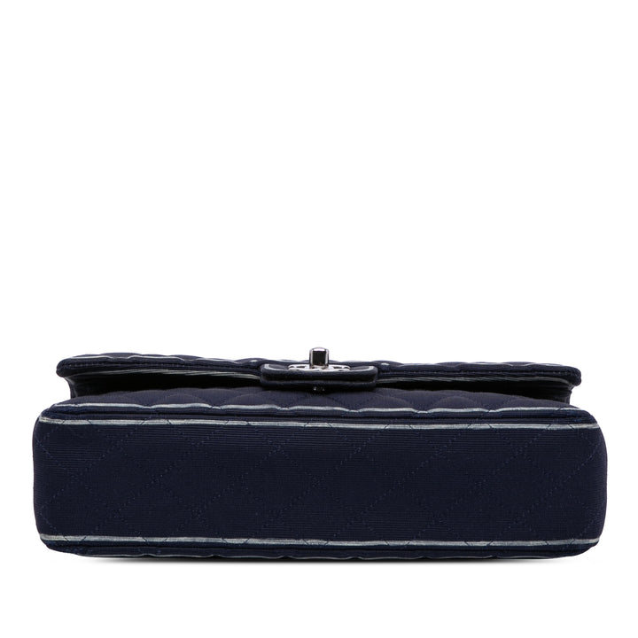 Chanel Medium Classic Printed Grosgrain Double rabat