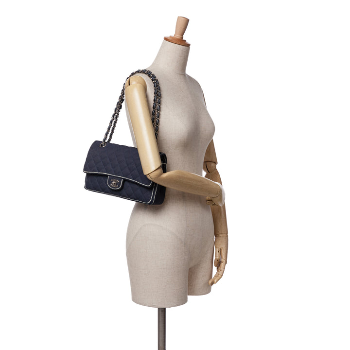 Chanel Medium Classic Printed Grosgrain Double rabat