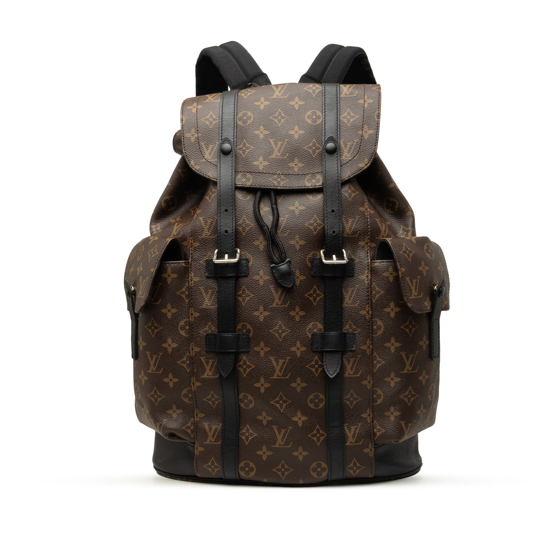 Louis Vuitton Sac à dos Macassar Christopher Monogram MM Marron – vue principale – GABY PARIS
